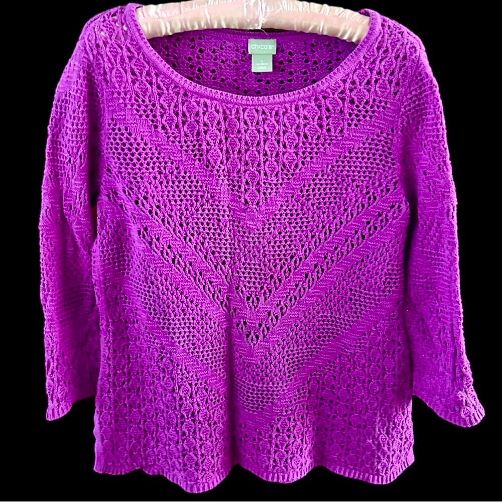 Chico's purple sweater size 1 Medium